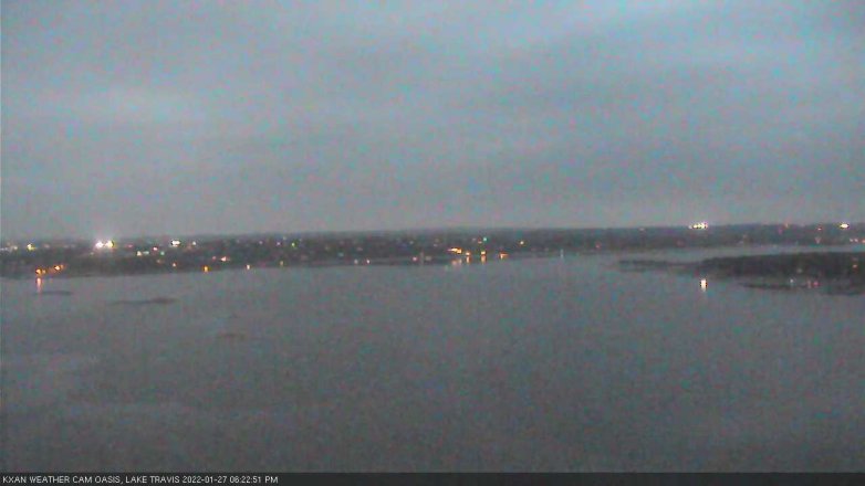 Lake Travis webcam, January 27, 2022 6:25 PM CT