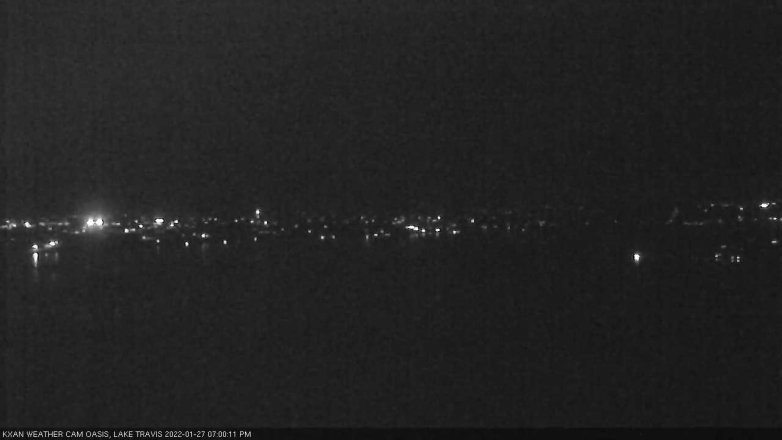 Lake Travis webcam, January 27, 2022 7:00 PM CT