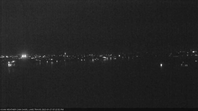 Lake Travis webcam, January 27, 2022 7:25 PM CT
