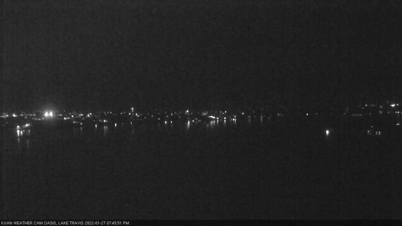 Lake Travis webcam, January 27, 2022 7:45 PM CT