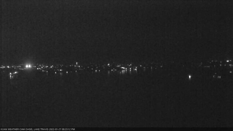 Lake Travis webcam, January 27, 2022 8:25 PM CT