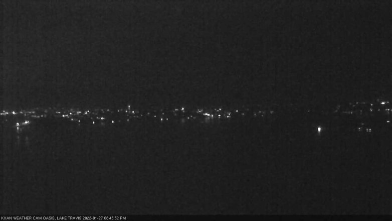 Lake Travis webcam, January 27, 2022 8:45 PM CT