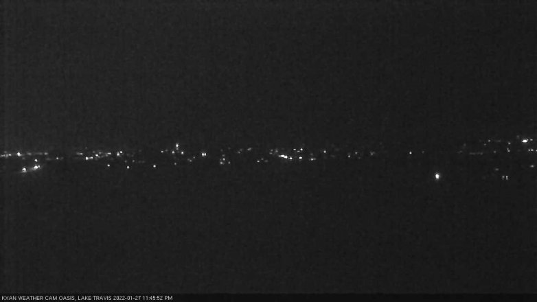 Lake Travis webcam, January 27, 2022 11:45 PM CT