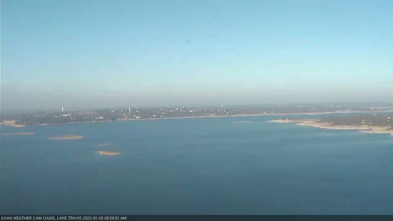 Lake Travis webcam, January 28, 2022 9:00 AM CT