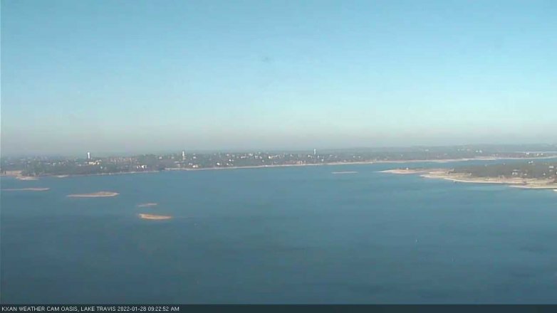 Lake Travis webcam, January 28, 2022 9:25 AM CT