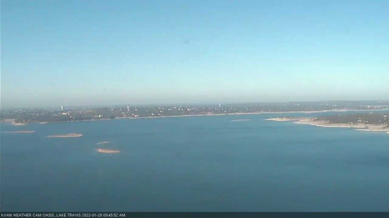 Lake Travis webcam, January 28, 2022 9:45 AM CT