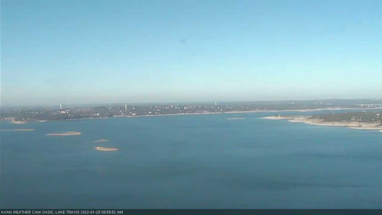 Lake Travis webcam, January 28, 2022 10:00 AM CT