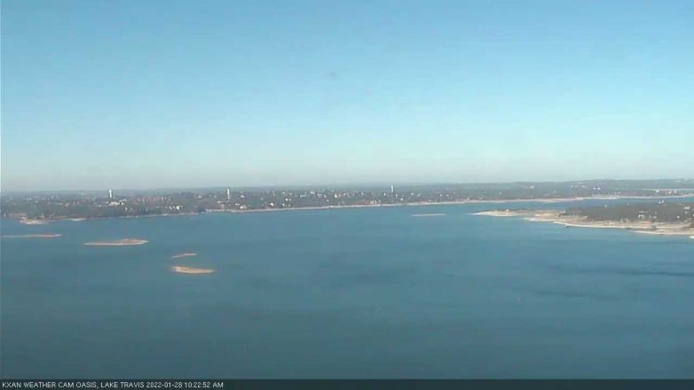 Lake Travis webcam, January 28, 2022 10:25 AM CT