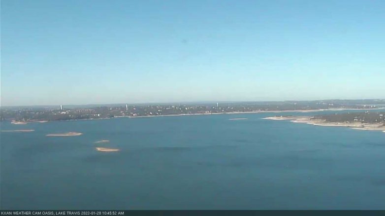 Lake Travis webcam, January 28, 2022 10:45 AM CT
