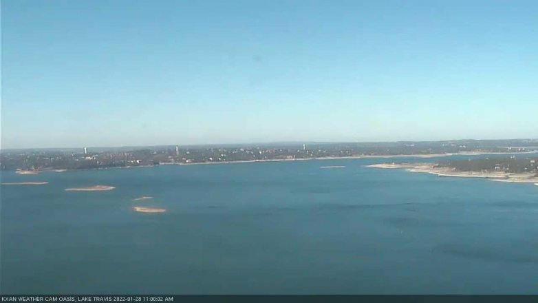 Lake Travis webcam, January 28, 2022 11:00 AM CT