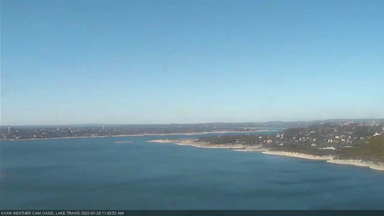 Lake Travis webcam, January 28, 2022 11:45 AM CT