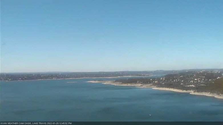 Lake Travis webcam, January 28, 2022 12:45 PM CT