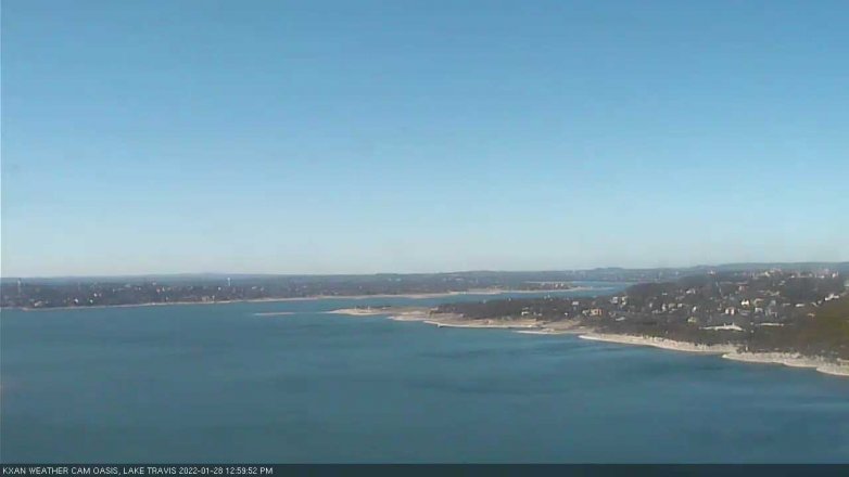 Lake Travis webcam, January 28, 2022 1:00 PM CT