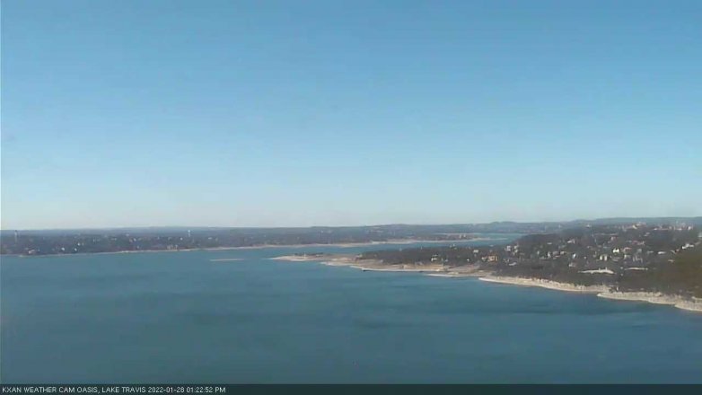 Lake Travis webcam, January 28, 2022 1:25 PM CT