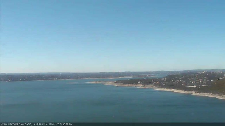 Lake Travis webcam, January 28, 2022 1:45 PM CT