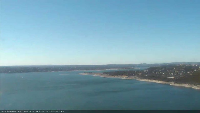 Lake Travis webcam, January 28, 2022 2:45 PM CT
