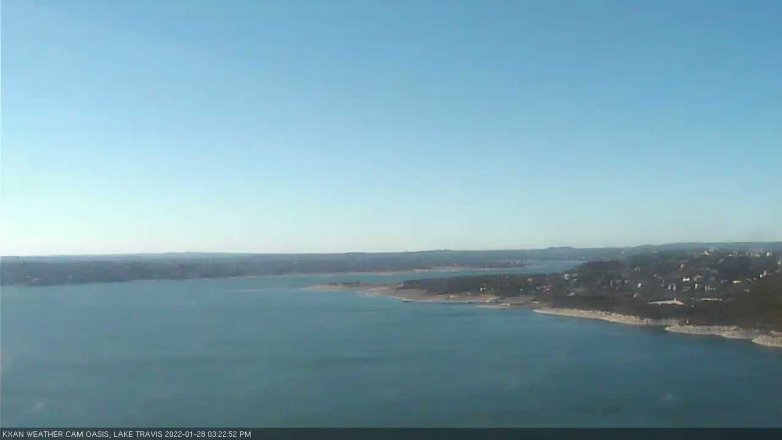 Lake Travis webcam, January 28, 2022 3:25 PM CT