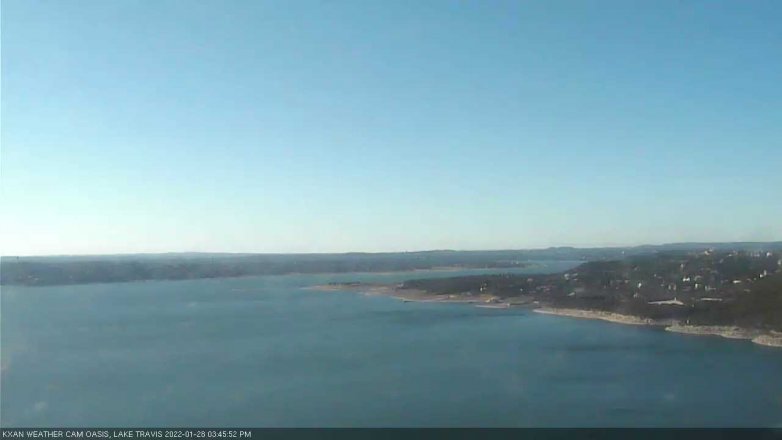 Lake Travis webcam, January 28, 2022 3:45 PM CT