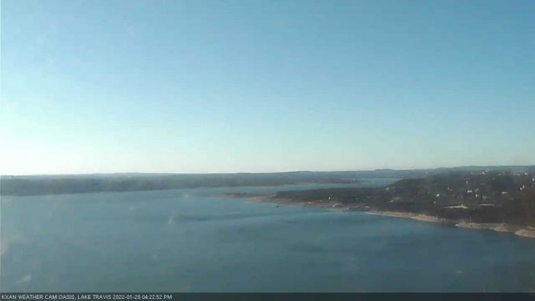 Lake Travis webcam, January 28, 2022 4:25 PM CT