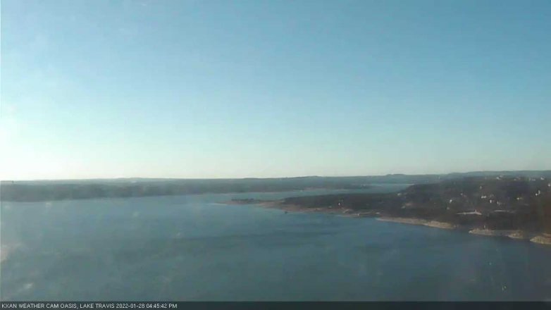 Lake Travis webcam, January 28, 2022 4:45 PM CT
