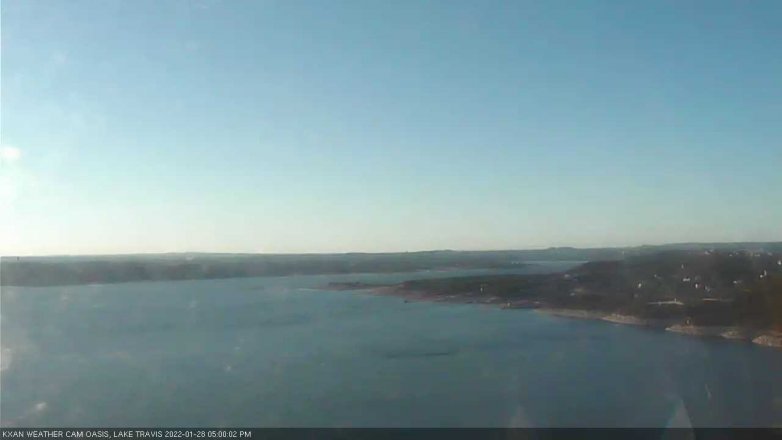 Lake Travis webcam, January 28, 2022 5:00 PM CT