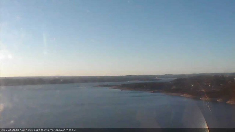 Lake Travis webcam, January 28, 2022 5:25 PM CT