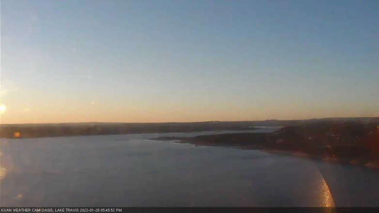 Lake Travis webcam, January 28, 2022 5:45 PM CT