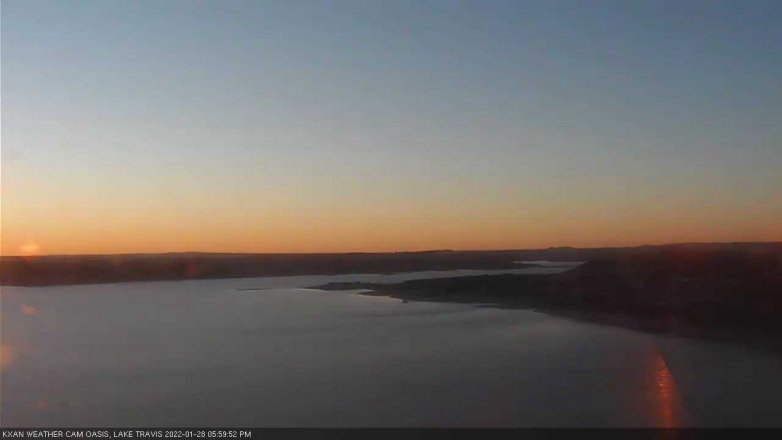 Lake Travis webcam, January 28, 2022 6:00 PM CT