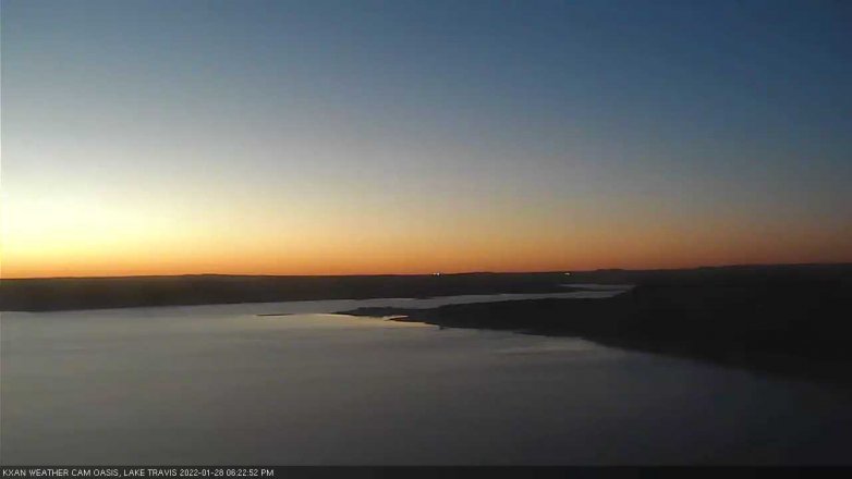 Lake Travis webcam, January 28, 2022 6:25 PM CT