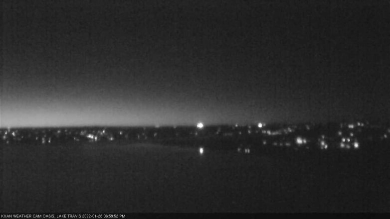 Lake Travis webcam, January 28, 2022 7:00 PM CT