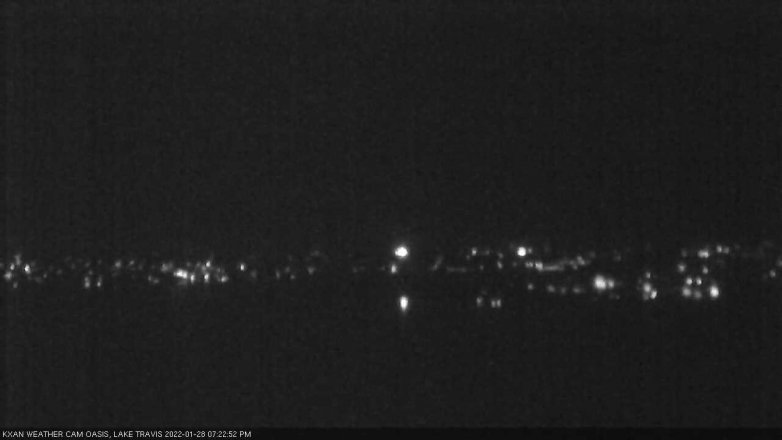 Lake Travis webcam, January 28, 2022 7:25 PM CT