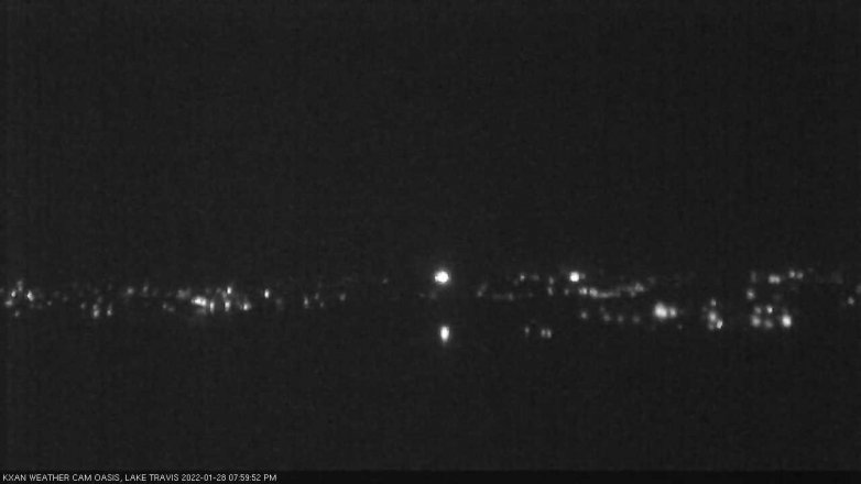 Lake Travis webcam, January 28, 2022 8:00 PM CT