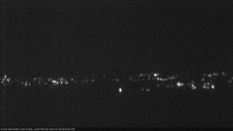 Lake Travis webcam, January 28, 2022 8:25 PM CT