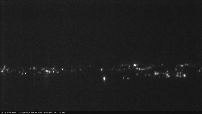 Lake Travis webcam, January 28, 2022 9:25 PM CT
