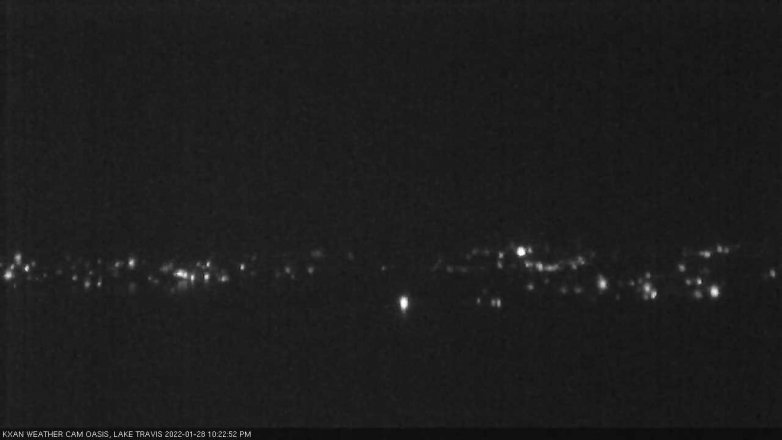 Lake Travis webcam, January 28, 2022 10:25 PM CT
