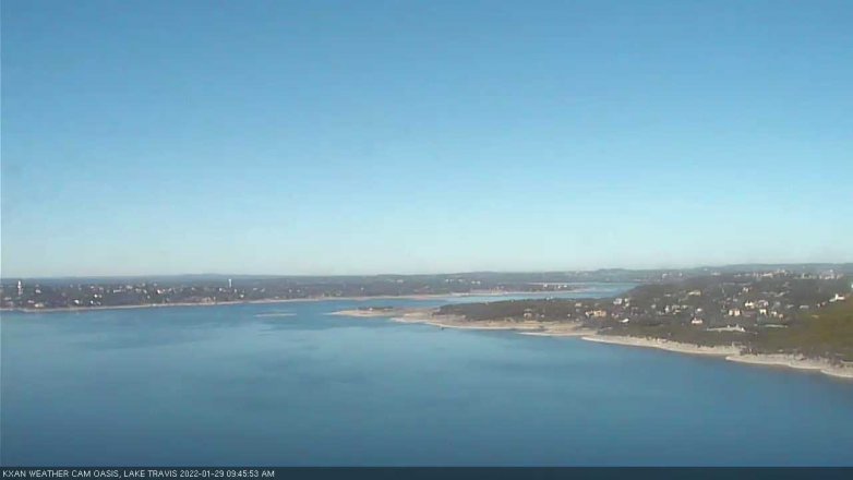 Lake Travis webcam, January 29, 2022 9:45 AM CT
