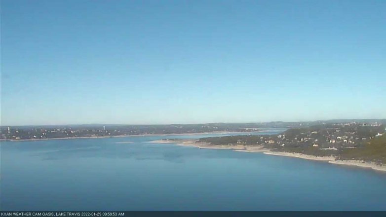Lake Travis webcam, January 29, 2022 10:00 AM CT