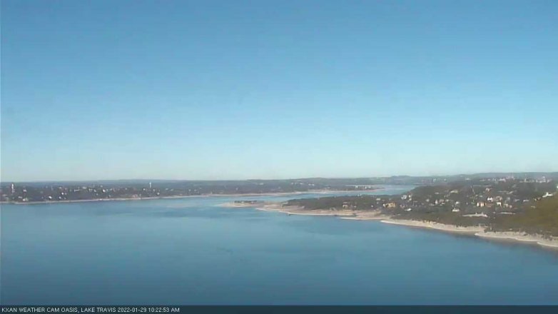 Lake Travis webcam, January 29, 2022 10:25 AM CT