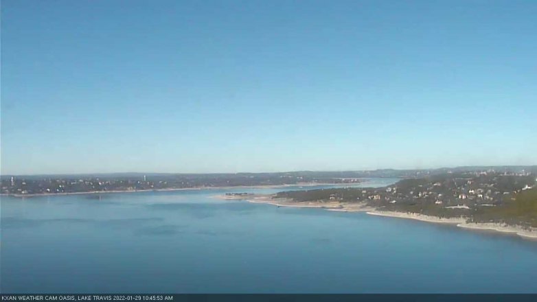 Lake Travis webcam, January 29, 2022 10:45 AM CT