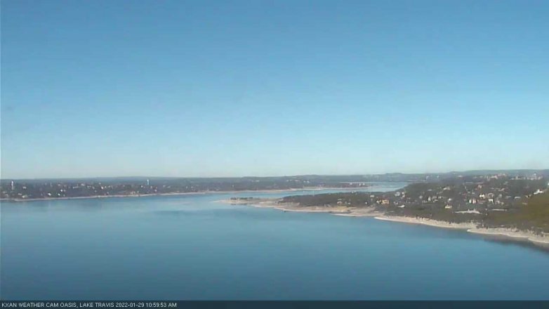 Lake Travis webcam, January 29, 2022 11:00 AM CT