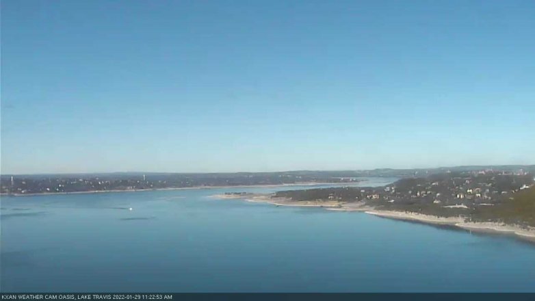 Lake Travis webcam, January 29, 2022 11:25 AM CT