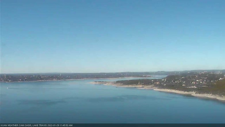 Lake Travis webcam, January 29, 2022 11:45 AM CT