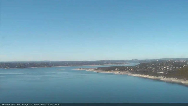 Lake Travis webcam, January 29, 2022 12:45 PM CT