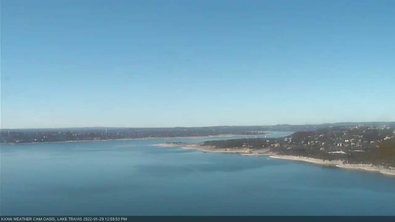 Lake Travis webcam, January 29, 2022 1:00 PM CT