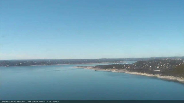 Lake Travis webcam, January 29, 2022 1:25 PM CT
