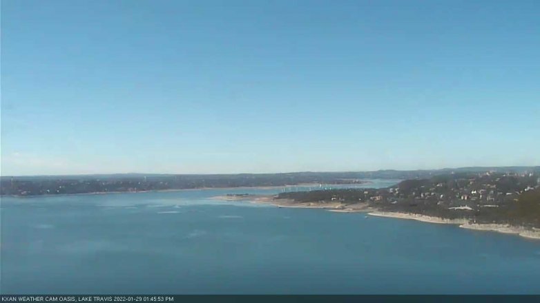 Lake Travis webcam, January 29, 2022 1:45 PM CT