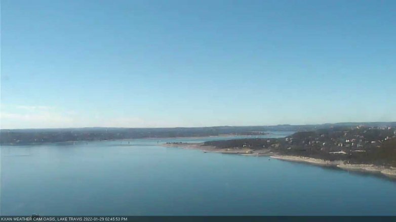 Lake Travis webcam, January 29, 2022 2:45 PM CT