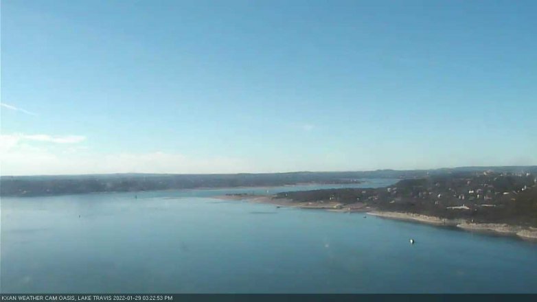 Lake Travis webcam, January 29, 2022 3:25 PM CT