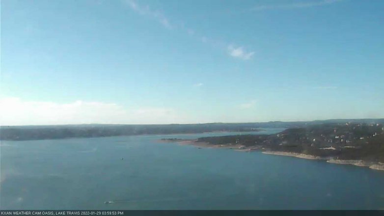 Lake Travis webcam, January 29, 2022 4:00 PM CT