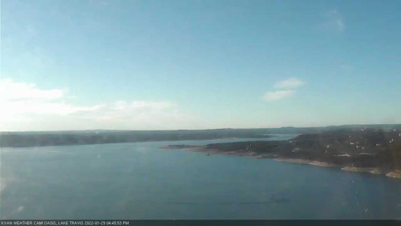 Lake Travis webcam, January 29, 2022 4:45 PM CT